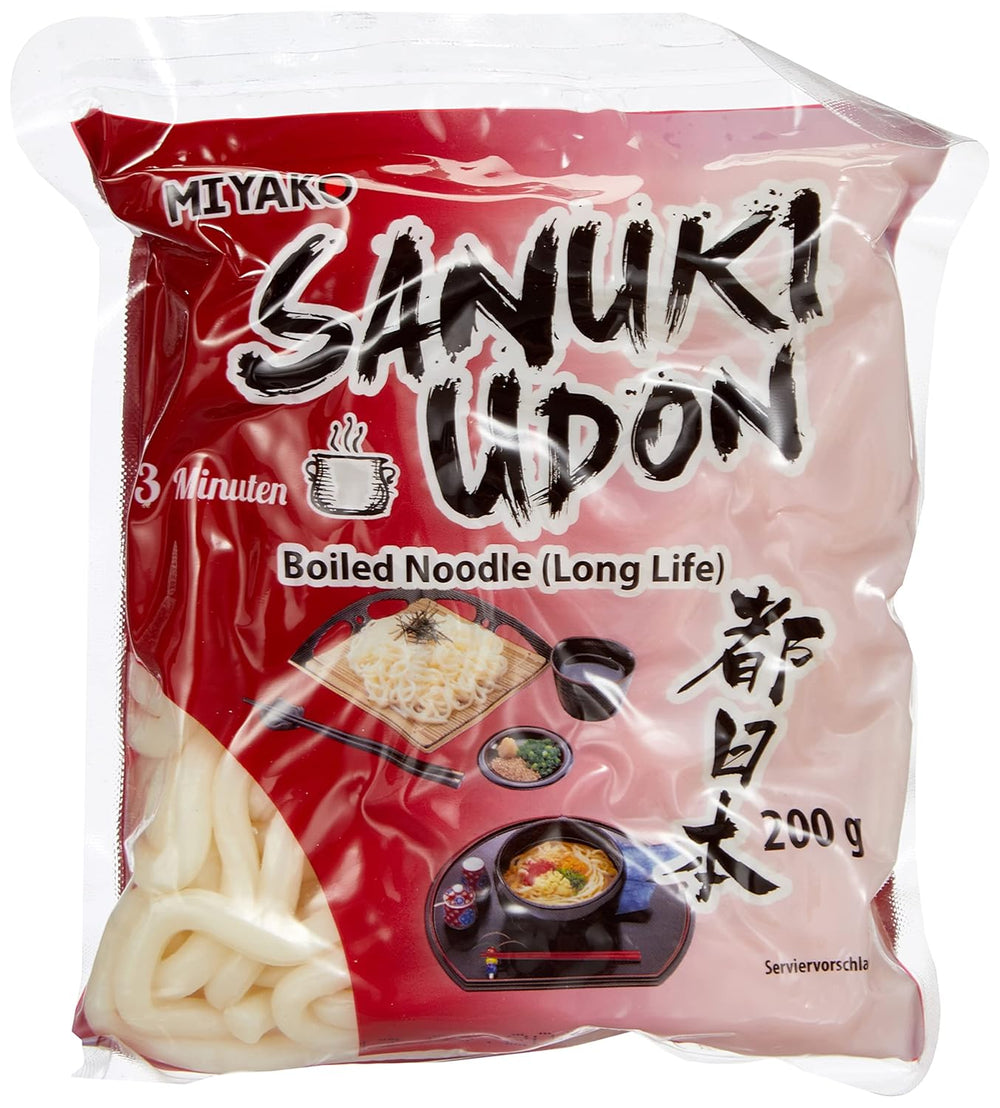Miyako Sanuki Udon-Nudeln, gekocht, 12er-Pack (12 x 200 g)