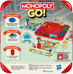 Brettspiel Monopoly GO! - Deutsche Version, Spiel basierend auf der beliebten Online-Version, schnelles Strategiespiel für die ganze Familie, Spaß für 2 bis 4 Spieler