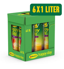 Rauch Happy Day Pfirsich | Aus sonnengereiften Früchten | 6 x 1 Liter, Tetra Prisma Alkoholfreie Getränke Naty Shop