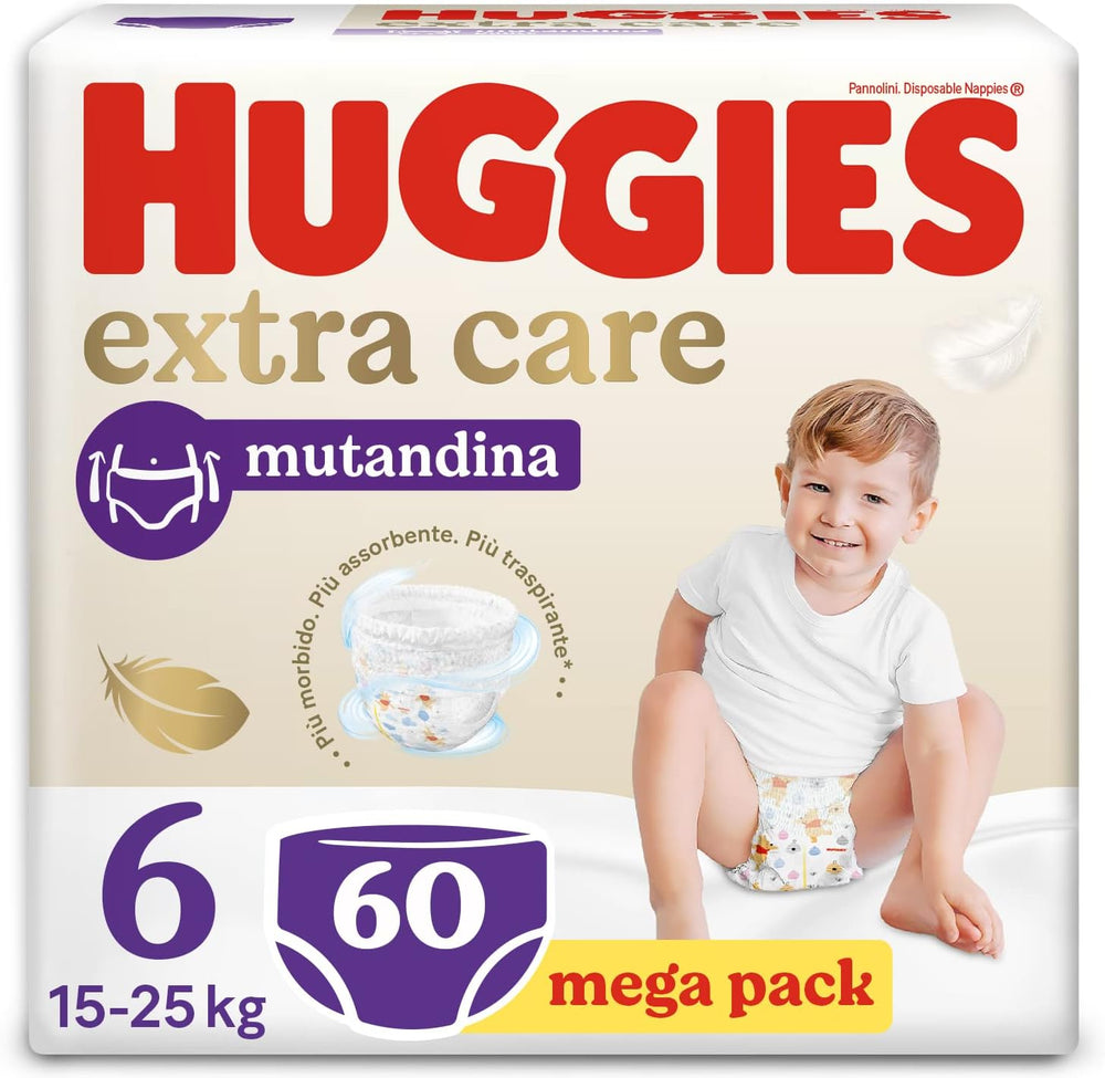Huggies Extra Care Windeln, Größe 6, 15-25 kg, 60 Stück