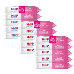 HiPP Babysanft Delicates Baby-Feuchttücher 720 Stück (3 x 240) mit Bio-Mandelextrakt, besonders hautfreundlich für die sanfte Reinigung der empfindlichen Babyhaut