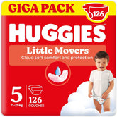 Huggies Babywindeln Little Movers, Disney-Design, Größe 5, 126 Stück (3 x 42), Monatsbox