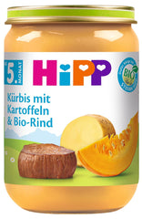 HiPP Kürbis mit Kartoffeln und Bio-Rindfleisch 6er Pack (6 x 190g)