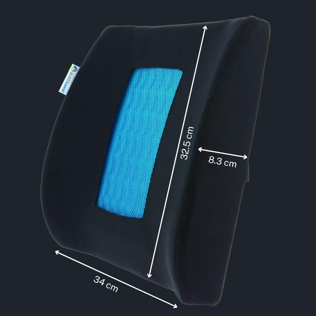 Kine Travel 169821 Pernă lombară, Gel, Auto, Birou, Ergonomic, Aprobat de fizioterapeuți Perne lombare Naty Shop