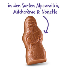Milka Mini-Weihnachtsmänner – Alpenmilchmischung, Milchcreme und Haselnüsse in festlicher Einzelverpackung – 120g