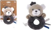 - Jucărie de pluș cu zornăitor - Urs - 012290 - Gri - Fleece - Naștere - Jucărie moale - Bebeluș - Calmant - Soft - Lavabil - 13 cm x 10 cm - De la 0 luni Jucarii Bebe Naty Shop Titlu implicit