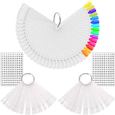 150 Stück Nail Art Tips Ring Stick, Transparent Farbe Karte Platten Nagellack Display Ring Sticks, Nagel Salon Übungen Display Nail Tips