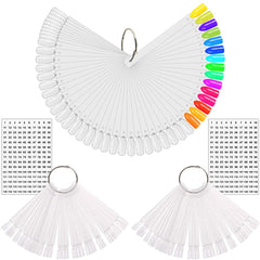 150 Stück Nail Art Tips Ring Stick, Transparent Farbe Karte Platten Nagellack Display Ring Sticks, Nagel Salon Übungen Display Nail Tips