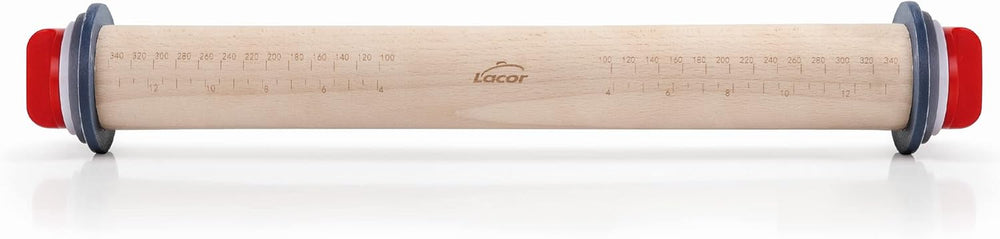 67142 Teigroller Buchenholz 34 cm mit Weinring, Holz, Braun, 42 x 6 x 6 cm