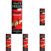 Lindt HELLO Erdbeer-Schokoladen-Käsekuchen | Riegel 100g | Milchschokolade mit Erdbeer-Quark-Creme-Füllung | Schokoriegel | Schokoladengeschenk (5er-Pack)