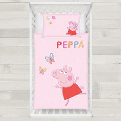 Peppa Pig Kinderbettwäsche-Set, 100 x 135 cm und 40 x 60 cm, Baumwolle Bettwäsche – Kinder Naty Shop