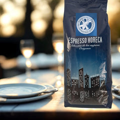 Boabe de cafea Arabica 100% naturale 1 kg – Cafea espresso prăjită intens, cu un amestec de origine columbiană și braziliană – Comerț echitabil.