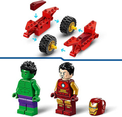 LEGO Marvel Iron Man mit Fahrrad und Hulk, Superhelden-Bauspielzeug für Kinder, Sammelset mit Fahrrad und Minifiguren, Geschenk für Mädchen und Jungen ab 4 Jahren 76287 Bausets Besuchen Sie den LEGO-Store