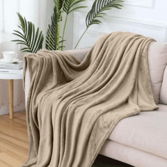 Komfortec Flauschdecke, Kuscheldecke, Fleecedecke, Öko-Tex zertifiziert, superweich, 150X200 cm, 260 G/M², beige Betten und Decken Besuchen Sie den Komfortec-Store