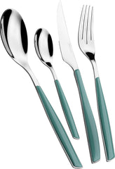 BUGATTI Glamour, Besteckset für 6 Personen, 24-teilig, Edelstahl 18/10, Naty Shop, Seladongrün