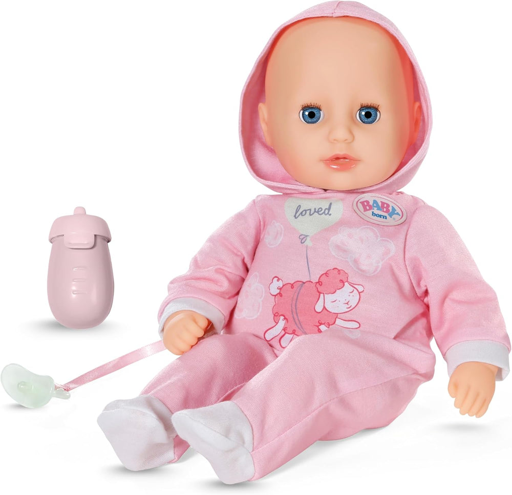 BABY Born Hannah Play with Me - Păpușă bebeluș cu 5 funcții - Corp din material moale, inclusiv accesorii - Păpușă de 36 cm - Funcționează cu baterii - Potrivită pentru copii de la 1 an