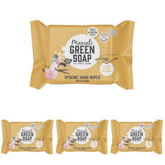Marcel's Green Soap Handfeuchttücher, 60er-Pack – Vanille und Kirschblüte – auf pflanzlicher Basis – biologisch