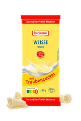 frankonia SCHOKOLADE Weiße Schokolade mit Dextrose, laktosefrei und glutenfrei, 80 g