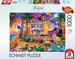Schmidt Spiele 58573 Jeff Haynie, Mit Dem Wohnwagen Am Meer, Puzzle 1000 Teile Puzzle Naty Shop Standardtitel