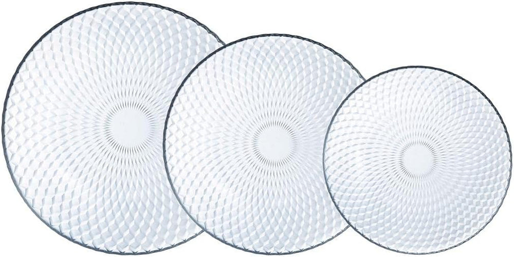 Pampille Set veselă transparentă din sticlă, 18 piese - 6 persoane, transparent Seturi vesela masa Naty Shop Transparenta