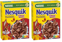 Nestlé Choco Waves, mic dejun crocant cu ciocolată în formă de val (33% conținut de cereale integrale), 1 pachet (1 x 330g)