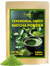 Teelux Matcha pulbere de ceai verde de ceremonie 100 g, vegan, pulbere de ceai verde Matcha premium vibrant, 100% frunze de ceai pure măcinate cu piatră, prima recoltă