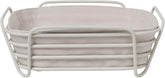 Blomus -DELARA- coș de pâine mărimea L, pătrat, pungă detașabilă din material textil, design elegant, 26 x 26 cm, culoare Moonbeam (64075) Cutii depozitare alimente Naty Shop Rază de lună O mărime