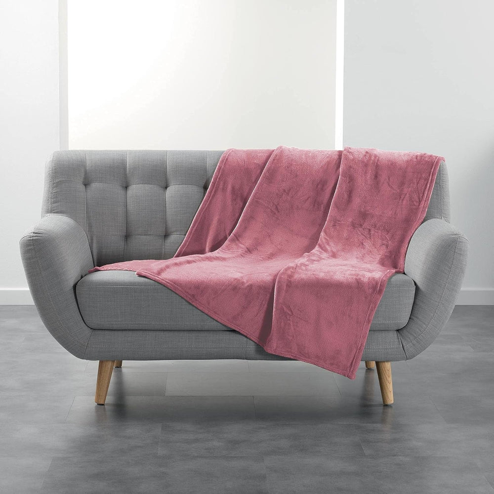 Douceur D'Intérieur, Flanelldecke, 125 x 150 cm, Rosa, Flanellbettdecken und Steppdecken Naty Shop Standardtitel