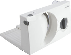 JECF0300 Kompakter elektrischer Allesschneider, abnehmbare Edelstahlklinge, Durchmesser 170 mm, Dickenregelung 0 bis 15 mm, 150 W. Reiben und Schneidemaschinen Naty Shop Standardtitel