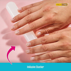 DECOCINO Ausrollstab – 3-teilig, ca. 23 cm lang – antihaftbeschichter als Teigrolle zum Ausrollen von Marzipan, Blütenpaste, Roll-Fondant