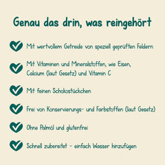 Milupa Stracciatella Milchbrei – Glutenfreies, palmölfreies Babymüsli – Frei von Konservierungs- und Farbstoffen – Ab 8 Monaten – 4 x 400 g