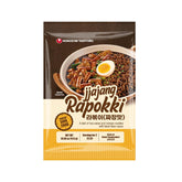 NONGSHIM Rapokki (Jjajang, 400 ml) – authentisches koreanisches Streetfood, Ramen und Reiskuchen, schwarze Bohnen; schnell und einfach zuzubereiten, in 4 Minuten fertig