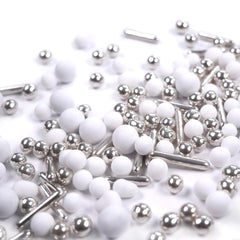 Streusel Hero Chocolate Mix Silver White Sprinkles, 40 Gramm Naty Shop 40 Gramm