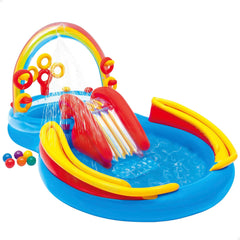 Intex Rainbow Ring Play Center – oberirdischer Kinderpool – Kinderbecken – 297 x 193 x 135 cm – für 3+ Jahre 57453NP Mehrfarbig 297 x 193 x 135 cm