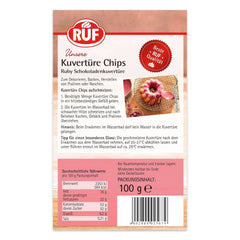 RUF Couverture Chips Ruby, 100 Gramm Glasuren und Dekor Naty Shop