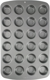 CSB111 Antihaftbeschichtete Mini-Muffinform Mit 24 Löchern Aus Karbonstahl, Edelstahl, Silber, 39,4 x 24,6 x 2,1 cm Formen und Bleche zum Backen Naty Shop 39,4 x 24,6 x 2,1 cm Einzeln