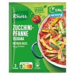 Knorr Fix Veggie Würzmischung Zucchini-Pfanne Toskana mit Gemüse für ein leckeres Gericht ohne geschmacksverstärkende Zusatzstoffe 3 Portionen