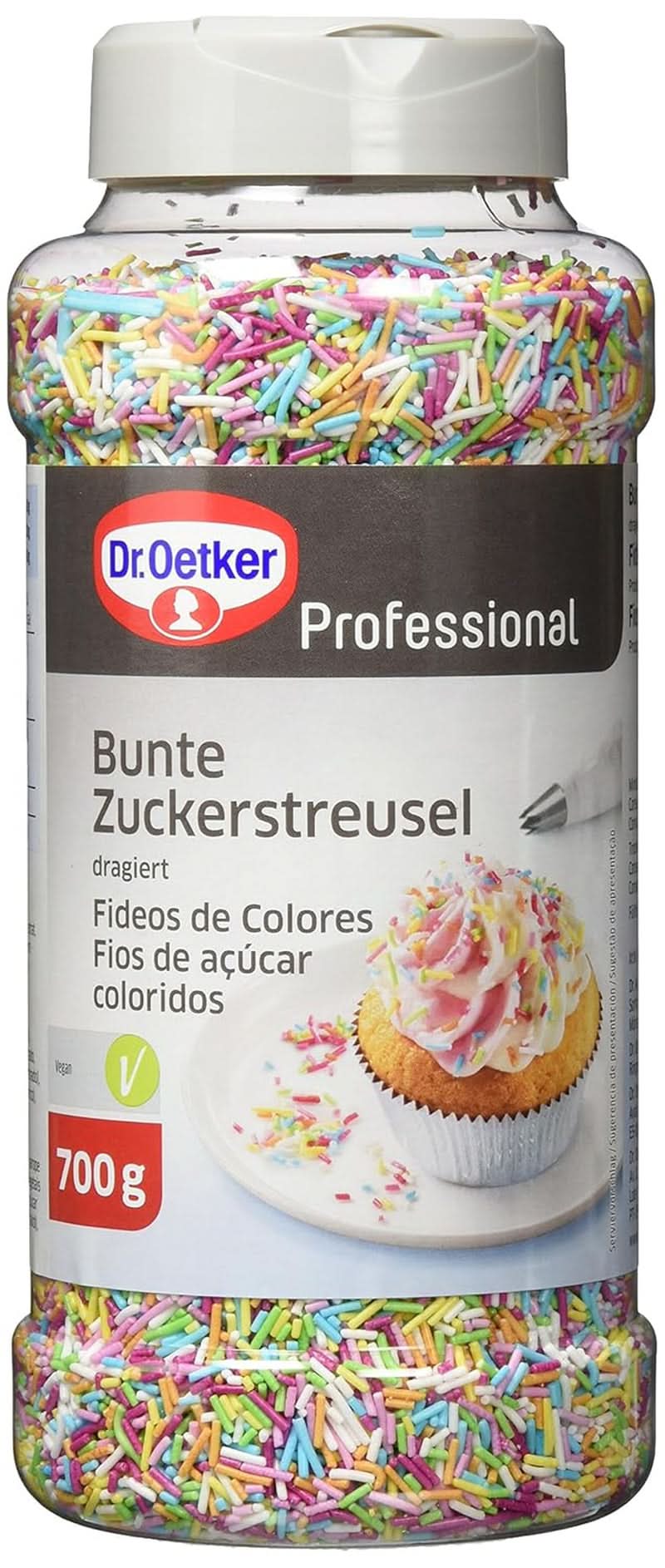 Dr. Oetker Professionelle farbige Zuckerstreusel zum Backen und Dekorieren, 700 Gramm Naty Shop Default Title