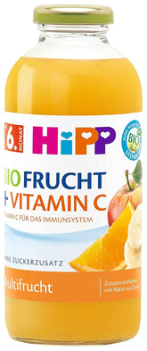 Hipp Bio-Getränke mit Fruchtsaft +, Multifruit mit Vitamin C, 6er Pack (6 x 0,5 L) Mutter und Kind Naty Shop 6 x 500 ml Multifruit
