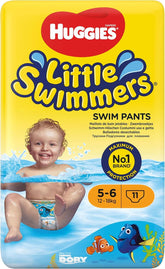 Huggies Little Swimmers Einweg-Badewindeln für Babys und Kleinkinder, Größe 5–6 (12–18 kg), 11 Badewindeln, Unisex, für Mutter und Baby, Naty Shop