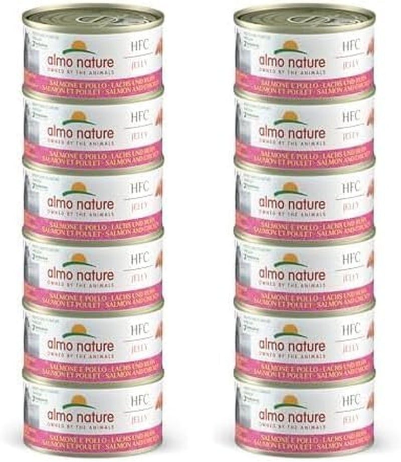 Almo Nature HFC Natural - Hrană umedă pentru pisici adulte - pui și ton - grad uman, fără gluten - 6 X 70G