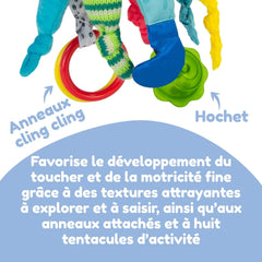 Jucărie pentru copii Lamaze "Căpitanul Calamari, caracatița pirat" Clip & Go, jucărie de înaltă calitate pentru copii mici, consolidează relația părinte-copil, jucărie pentru copii, 0-6 luni Jucarii Bebe Naty Shop