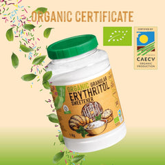 Natürliches Bio-Erythrit, 10G = 7G Zucker, 1 kg Süßstoffe Naty Shop