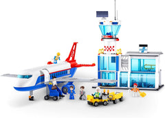 MAX Adventure Spielset Flughafen (793 Teile) Bausteine Spielzeug für Kinder ab 5 Jahren Fahrzeuge Auspacken Unpacking
