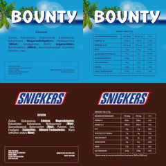 Mini-Schokoladen-Mischpackung, 71 Mini-Schokoladensnacks (Mars, Snickers, Bounty, Twix, Milky Way) in Form von Süßigkeiten, ideal für einen American-Football-Abend (1400g)