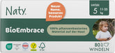Naty BioEmbrace Babywindeln, Größe 5 (11–25 kg) | 100 % pflanzliche Materialien, sanft zur Haut | Atmungsaktive Weichheit, dermatologisch getestet, hervorragende Absorption | 80 Stk.