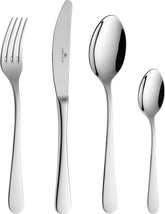 Gerlach Flow Besteck-Set 6 Personen Spülmaschinenfest Essbesteck Besteck Aus Edelstahl Messer Gabel Löffel Teelöffel Tafelbesteck Rostfrei 24 Stk, Silberglänzend Kitchen Naty Shop Silberglänzend 24 El. In Einer Schachtel