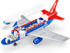 MAX Adventure Spielset Flughafen (793 Teile) Bausteine Spielzeug für Kinder ab 5 Jahren Fahrzeuge Auspacken Unpacking