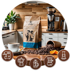 Set boabe de cafea 2x1kg 2000g | Guaxupe brazilian | Cafea braziliană | Cafea specială | Proaspăt prăjită | Prăjitorie artizanală de cafea