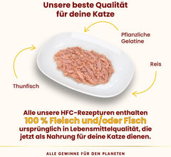 Hrană umedă pentru pisici Almo Nature HFC Jelly - cu ton, pachet de 24 (24 x 55 g)